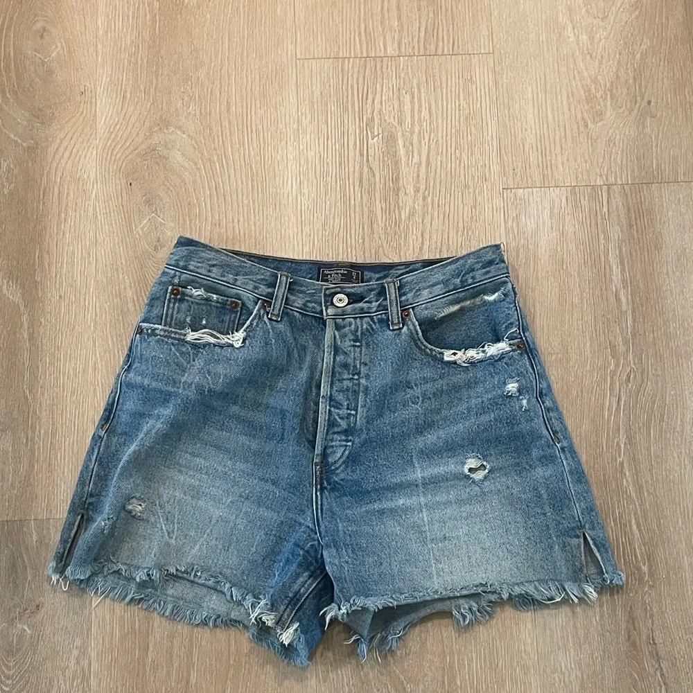 Abercrombie High-Rise Denim Shorts